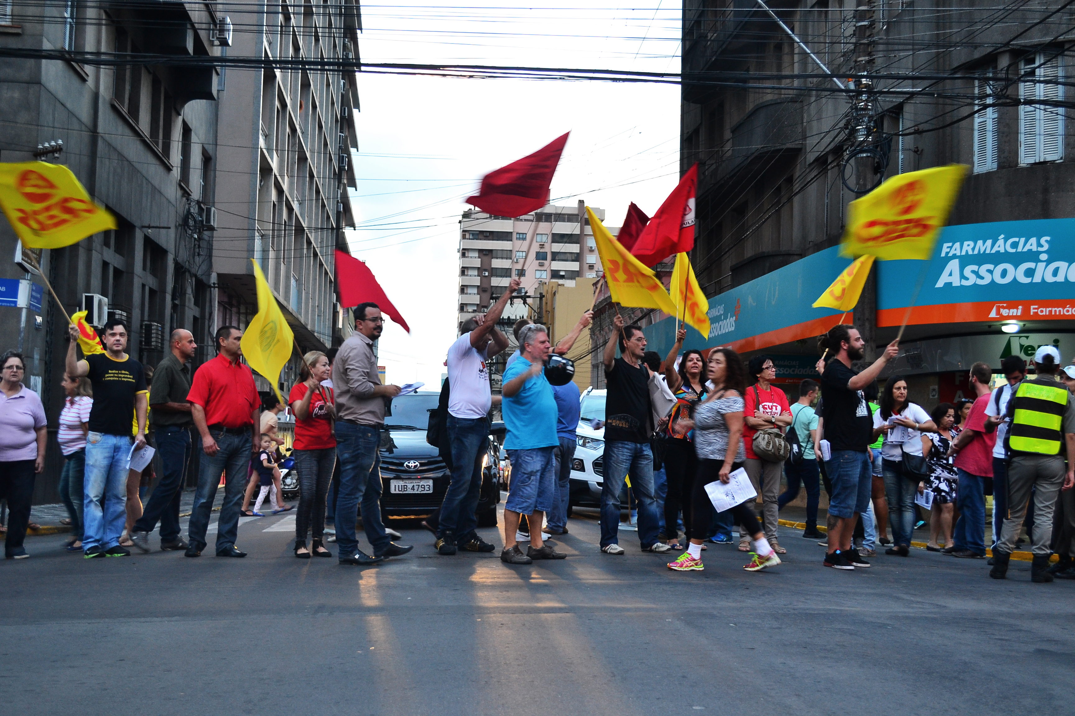 Em Santa Maria também houve protesto contra o PL 4330