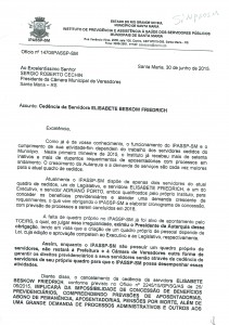 Resposta do IPASSP-SM à Câmara de Vereadores
