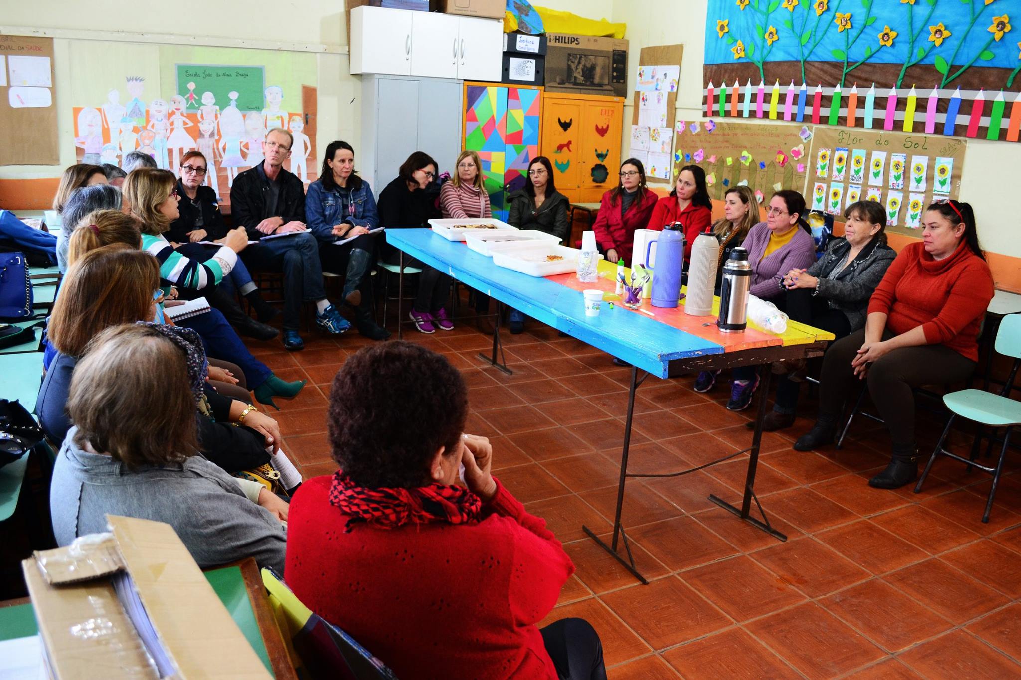 Sinprosm visita docentes das EMEF João da Maia Braga e Pedro Kunz