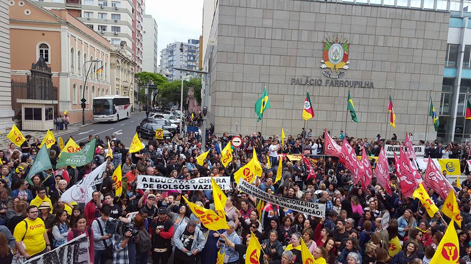 Sinprosm divulga nota de apoio à greve dos professores estaduais do Rio Grande do Sul