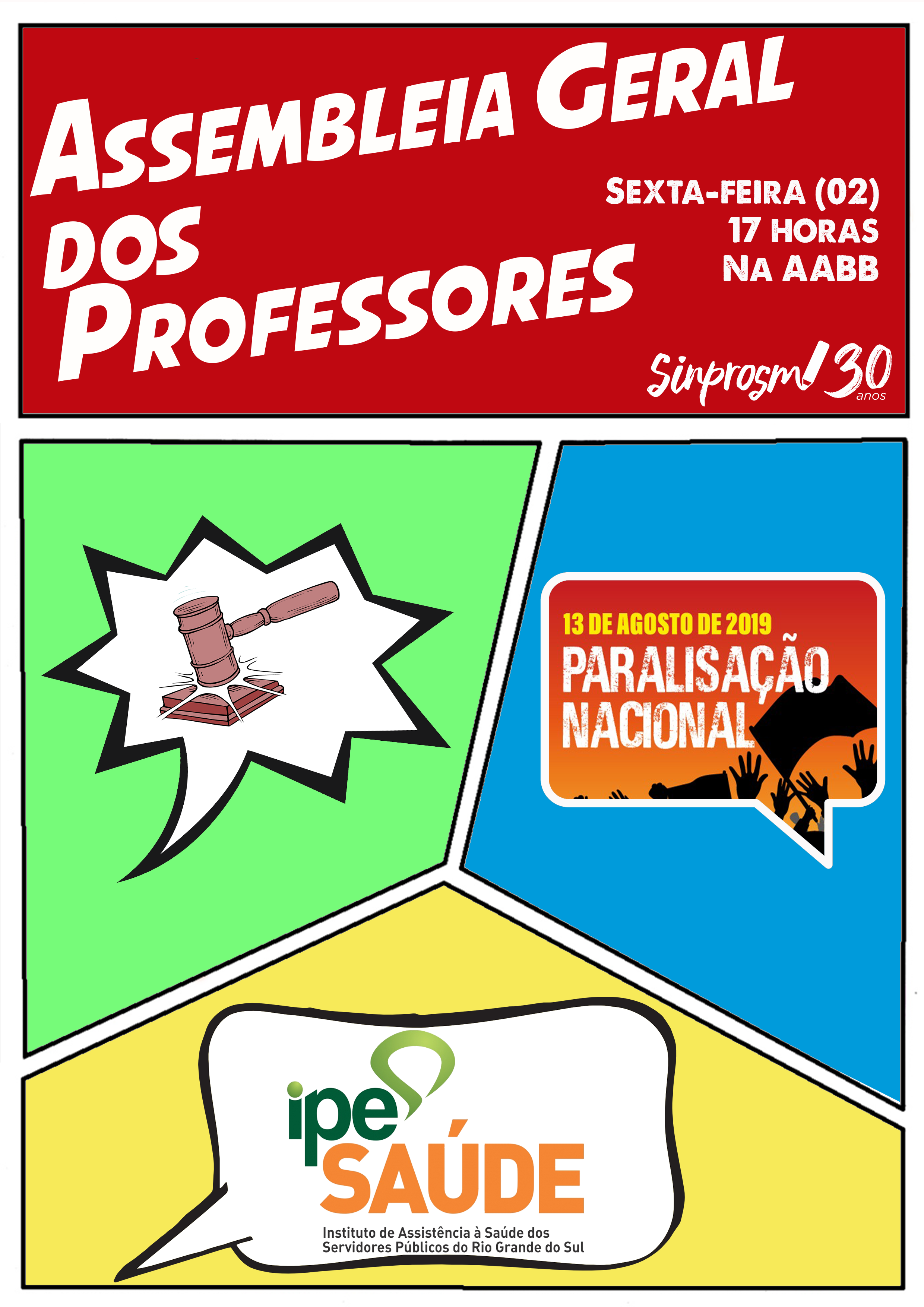 Professores municipais reúnem-se em assembleia no dia 2 de agosto