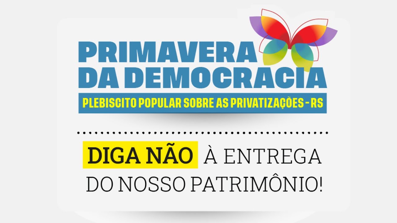 Sinprosm apoia Plebiscito Popular RS sobre privatizações de empresas públicas