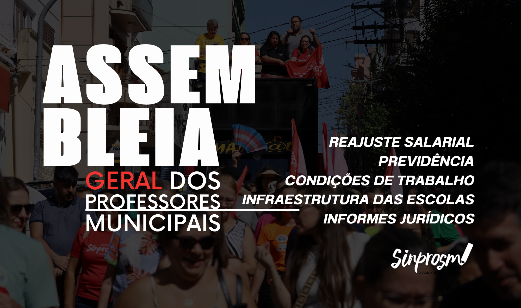 Sinprosm realiza Assembleia Geral nesta terça-feira
