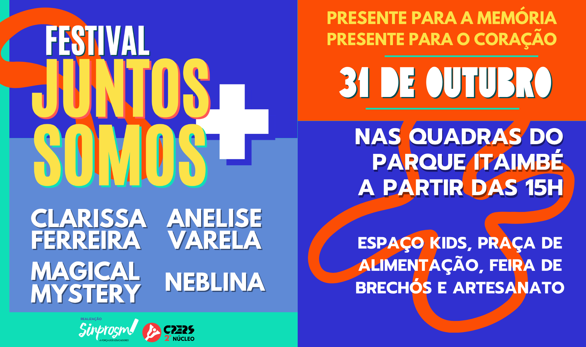Festival Juntos Somos+ chega à segunda edição com música, cultura e celebração no Parque Itaimbé